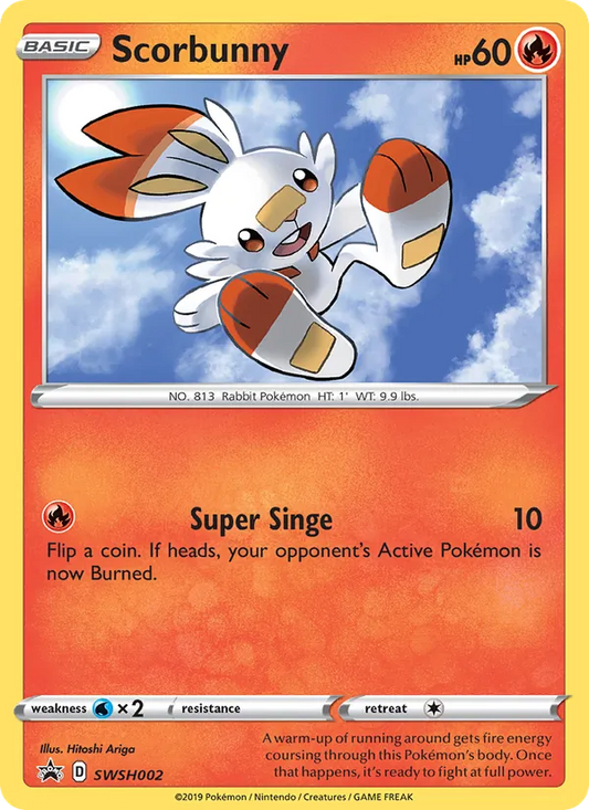 Scorbunny Holo WH002/307 SWSH Black Star Promos Pokémon Card