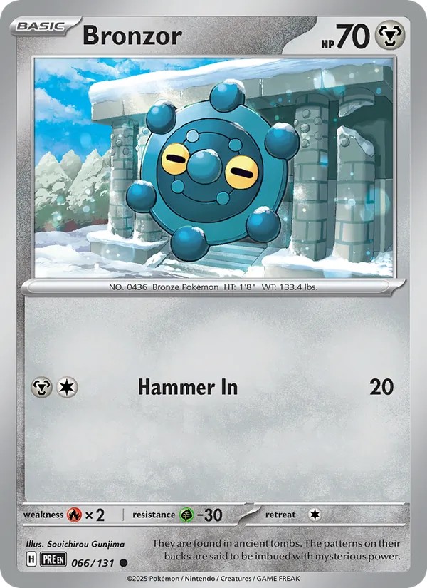 Bronzor Normal 066/131 Prismatic Evolutions Pokémon Card