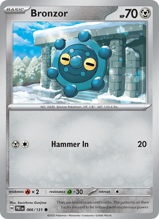 Bronzor Normal 066/131 Prismatic Evolutions Pokémon Card