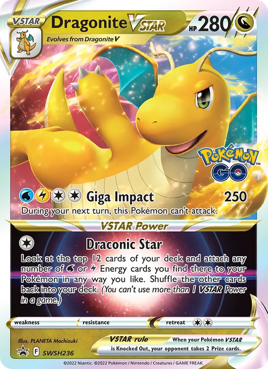 Dragonite VSTAR Holo WH236/307 SWSH Black Star Promos Pokémon Card