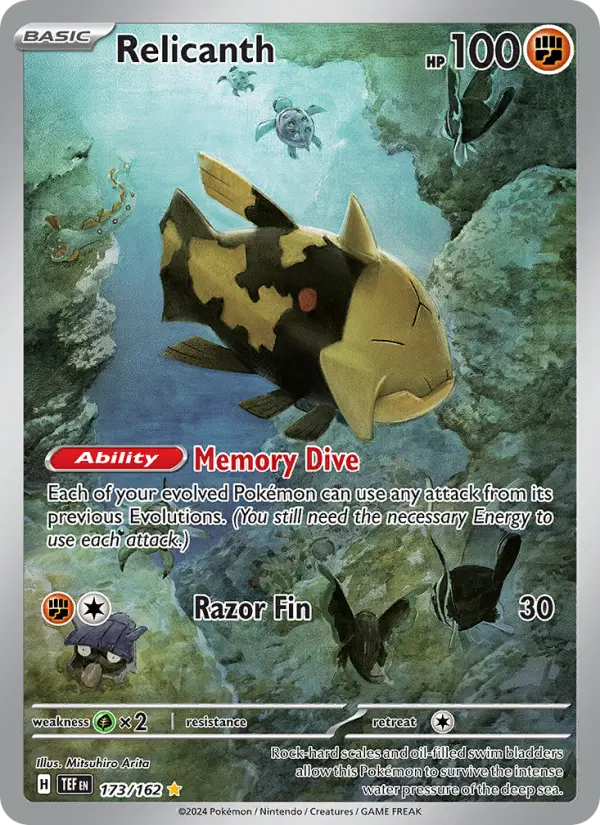 Relicanth Holo 173/162 Temporal Forces Pokémon Card