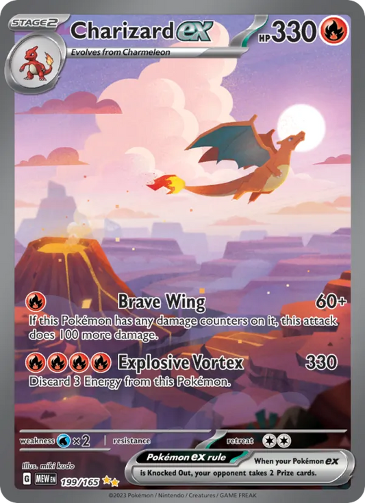 Charizard ex Holo 199/165 151 Pokémon Card
