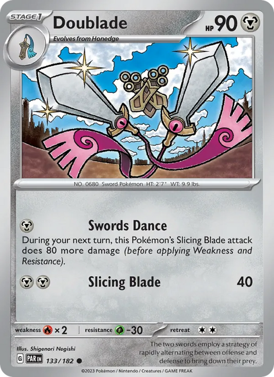 Doublade Normal 133/182 Paradox Rift Pokémon Card