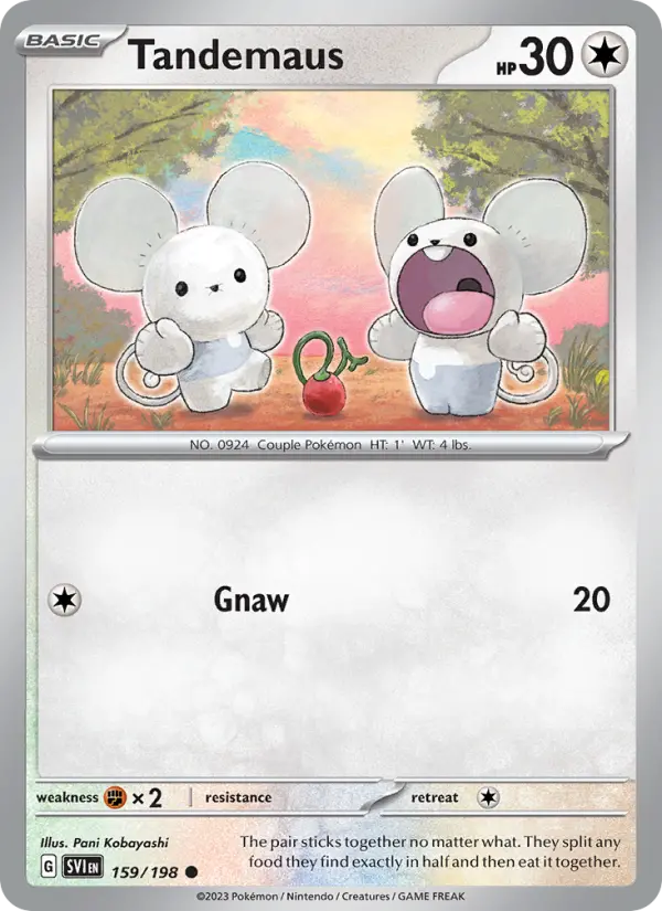 Tandemaus Non-Foil 159/198 Scarlet & Violet Pokémon Card