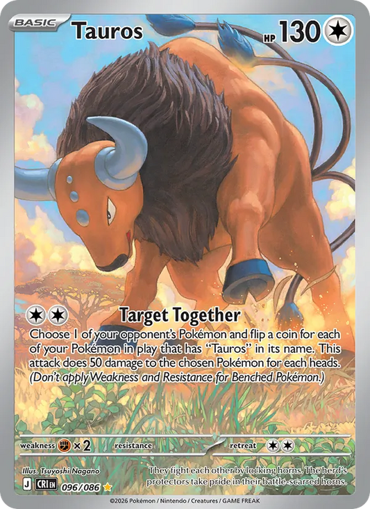 Tauros Holo 096/86 Chaos Rising Pokémon Card
