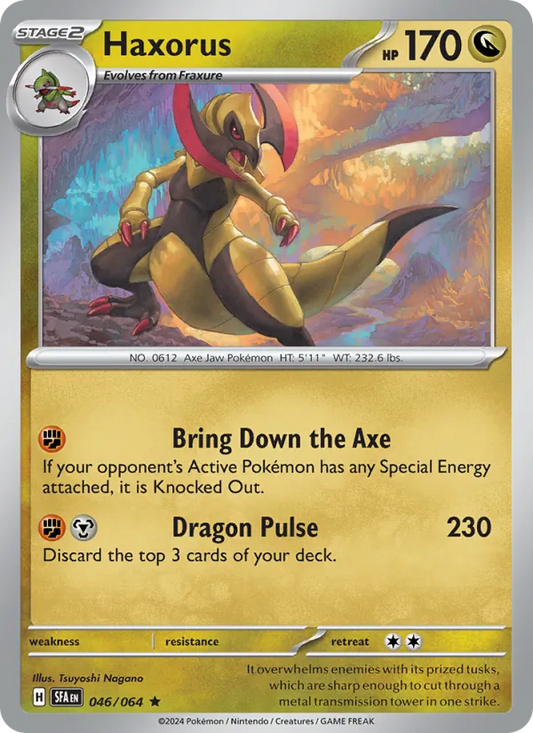 Haxorus Holo 046/64 Shrouded Fable Pokémon Card