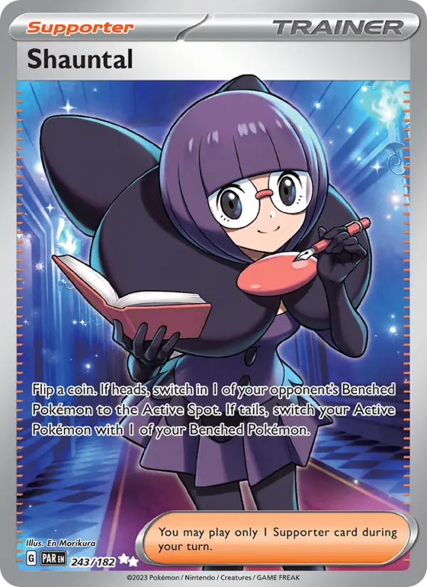 Shauntal Holo 243/182 Paradox Rift Pokémon Card