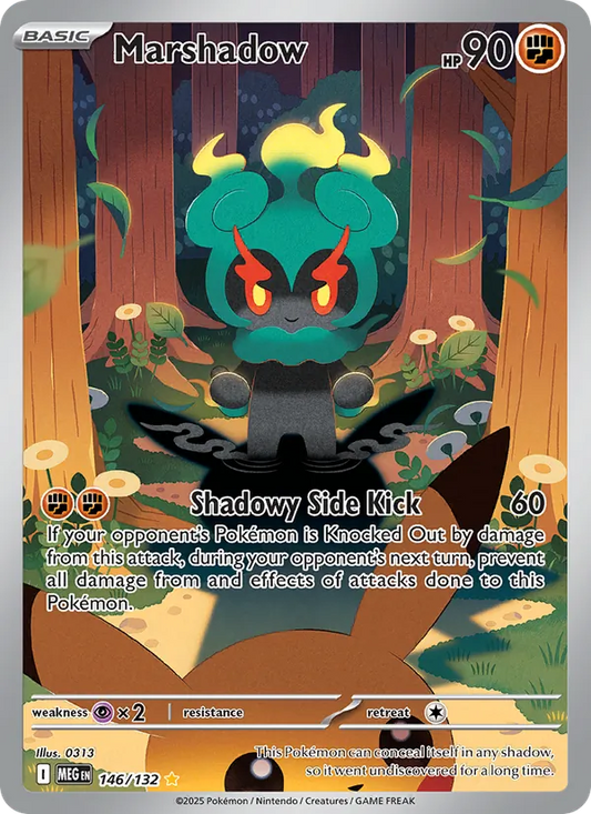 Marshadow Holo 146/132 Mega Evolution Pokémon Card