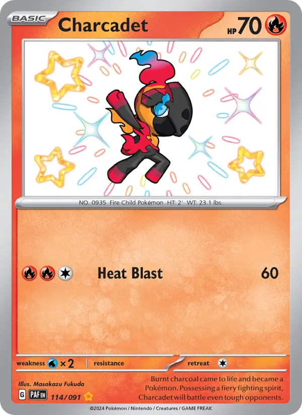 Charcadet Holo 114/91 Paldean Fates Pokémon Card
