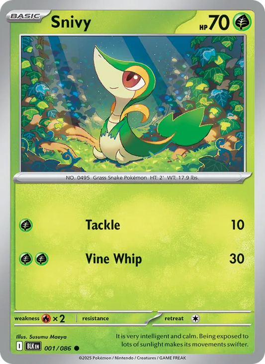 Snivy Normal 001/86 Black Bolt Pokémon Card