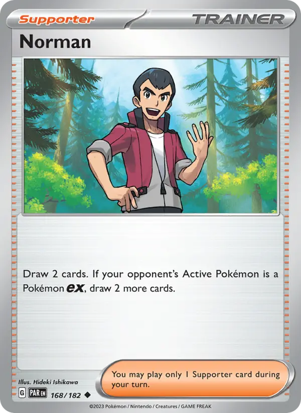 Norman Reverse Holo 168/182 Paradox Rift Pokémon Card