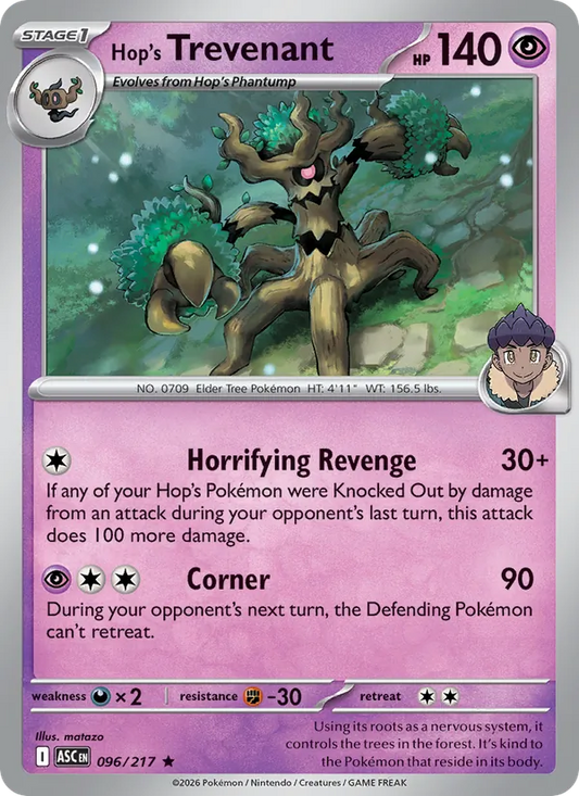 Hop's Trevenant Holo 096/217 Ascended Heroes Pokémon Card