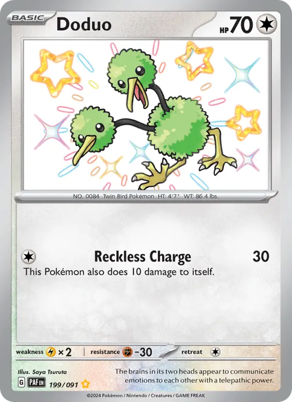 Doduo Holo 199/91 Paldean Fates Pokémon Card
