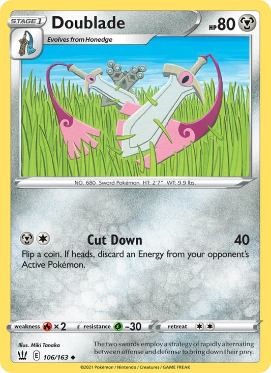Doublade Normal 106/163 Battle Styles Pokémon Card