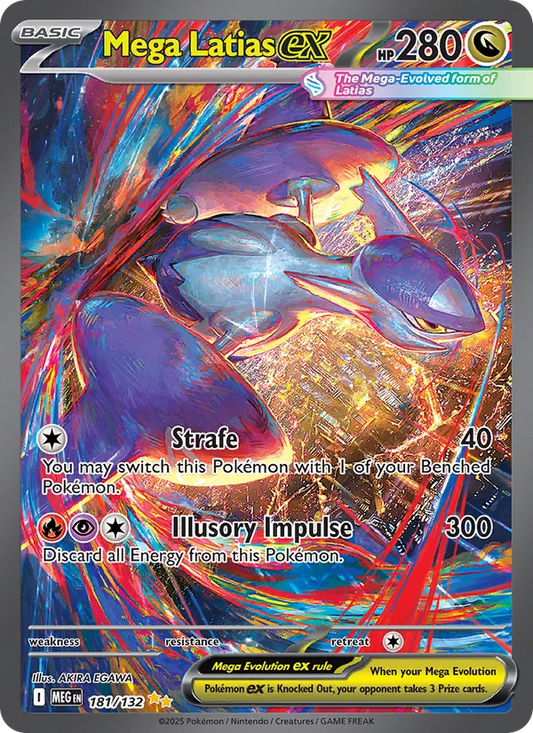 Mega Latias ex Holo 181/132 Mega Evolution Pokémon Card