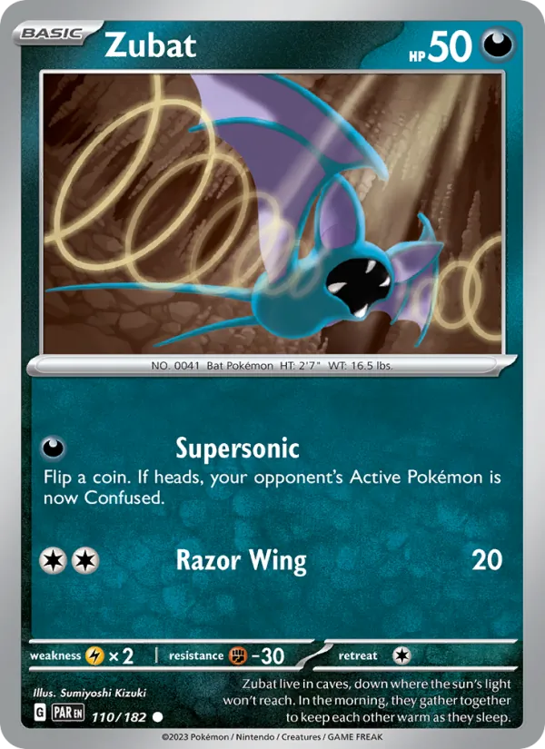 Zubat Normal 110/182 Paradox Rift Pokémon Card
