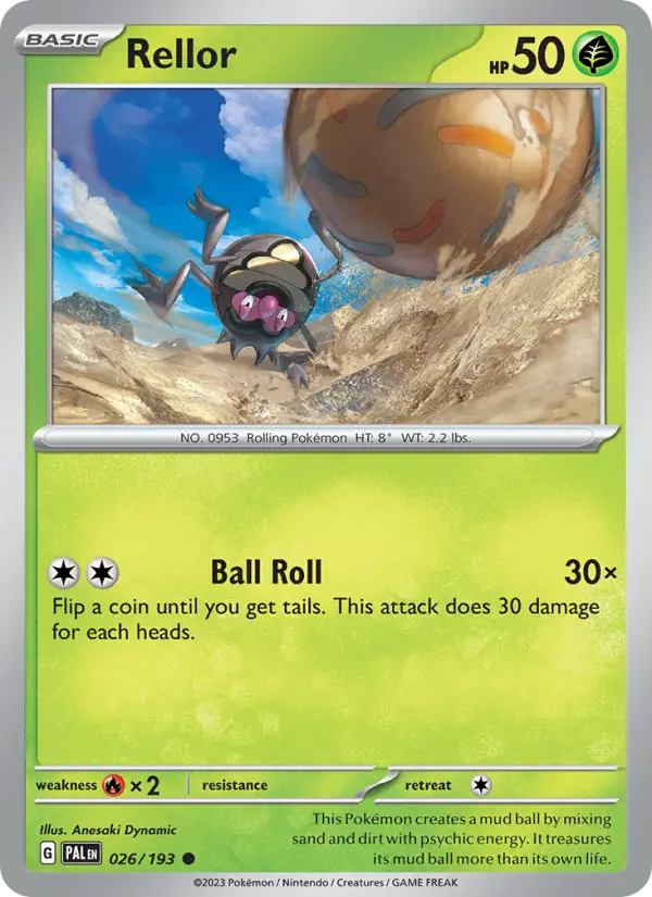 Rellor Non-Foil 026/193 Paldea Evolved Pokémon Card
