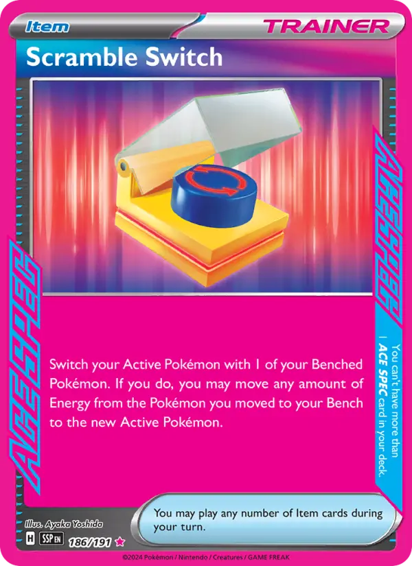Scramble Switch Holo 186/191 Surging Sparks Pokémon Card