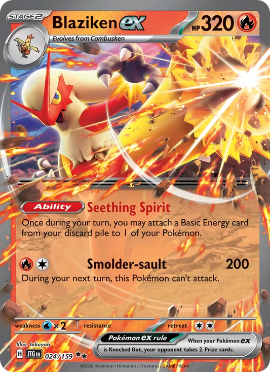 Blaziken ex Holo 024/159 Journey Together Pokémon Card