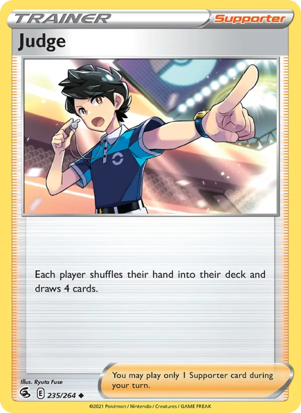 Judge Reverse Holo 235/264 Fusion Strike Pokémon Card