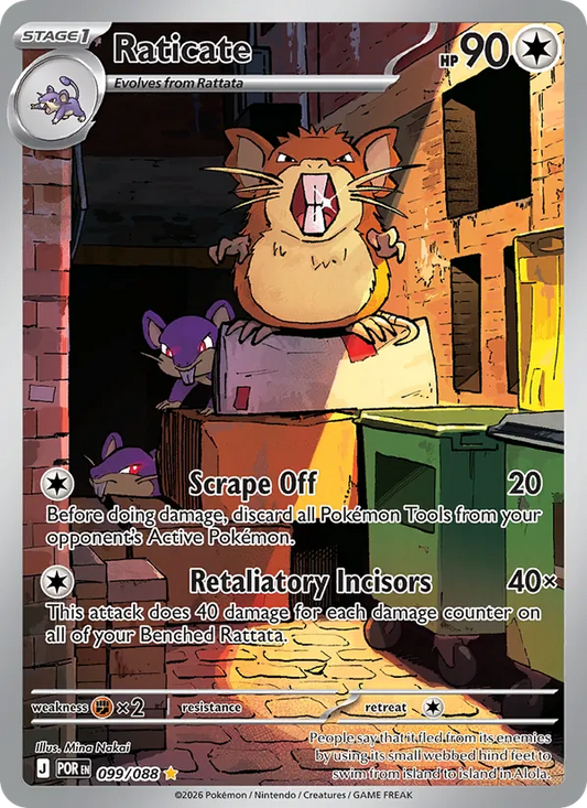 Raticate Holo 099/88 Perfect Order Pokémon Card