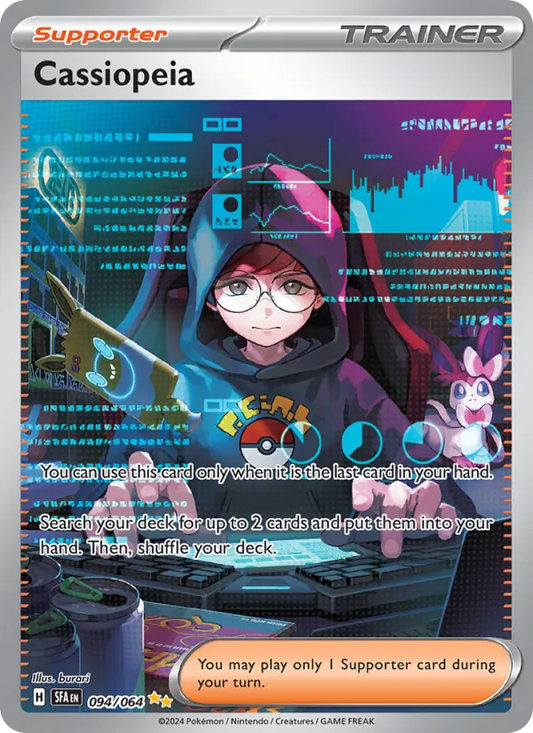 Cassiopeia Holo 094/64 Shrouded Fable Pokémon Card