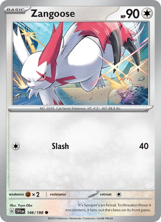 Zangoose Normal 146/198 Scarlet & Violet Pokémon Card