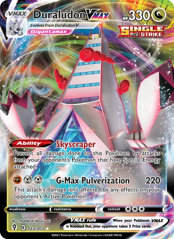 Duraludon VMAX Holo 123/203 Evolving Skies Pokémon Card