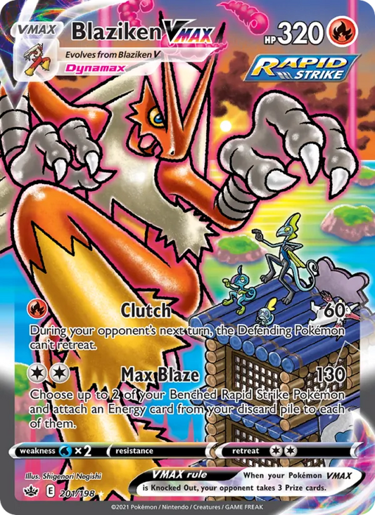 Blaziken VMAX Holo 201/198 Chilling Reign Pokémon Card