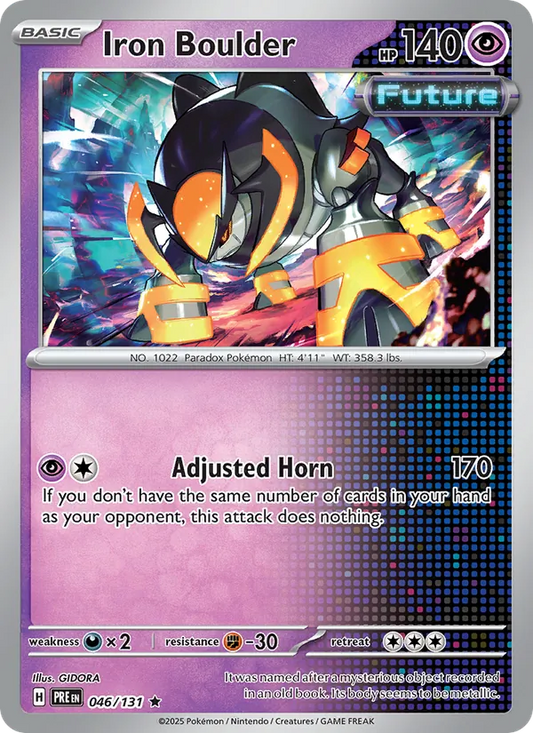 Iron Boulder Holo 046/131 Prismatic Evolutions Pokémon Card