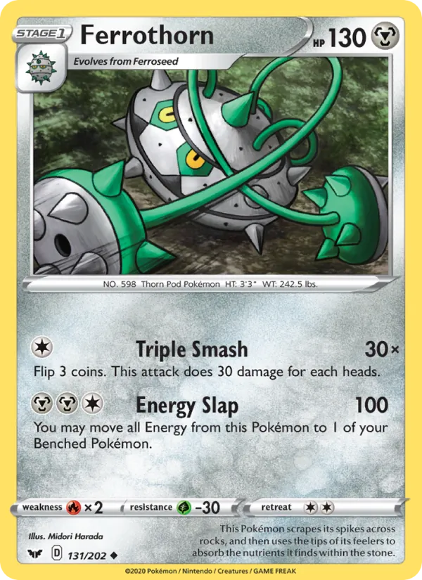 Ferrothorn Reverse Holo 131/202 Sword & Shield Pokémon Card