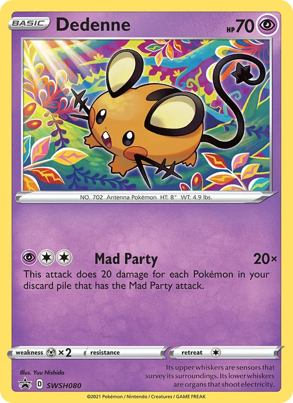 Dedenne Holo WH080/307 SWSH Black Star Promos Pokémon Card