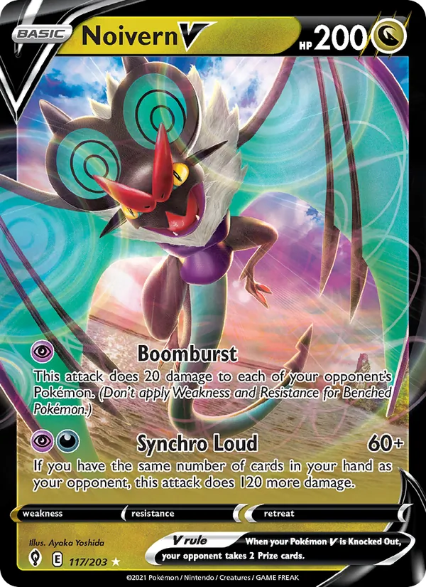 Noivern V Holo 117/203 Evolving Skies Pokémon Card