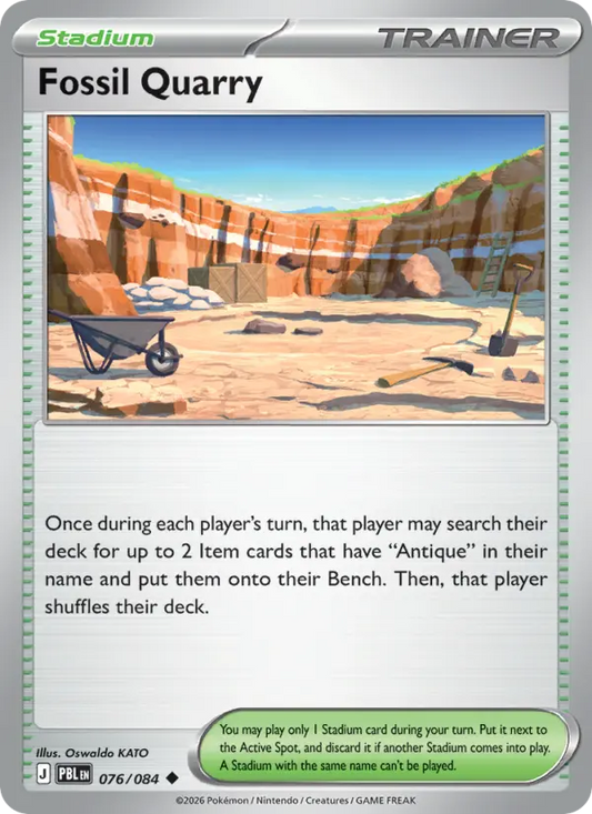 Fossil Quarry Reverse Holo 076/84 Pitch Black Pokémon Card