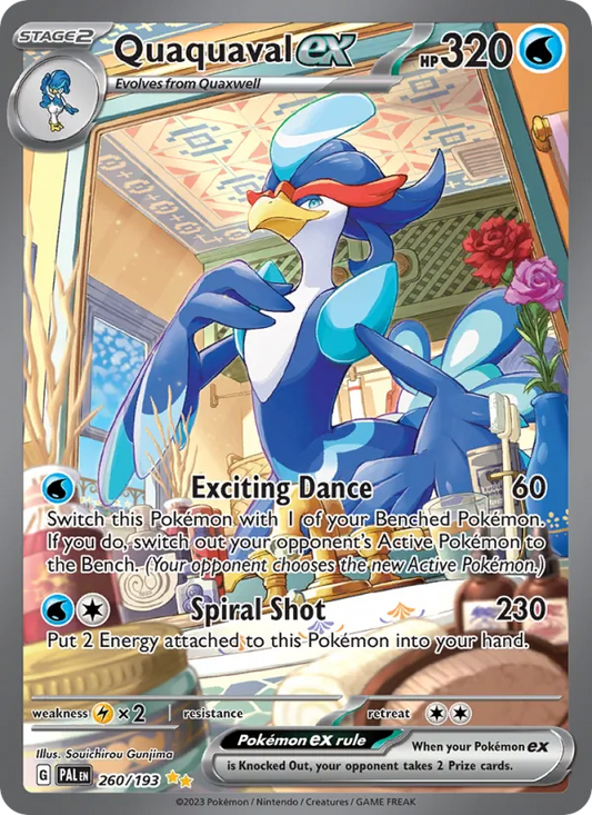 Quaquaval ex Holo 260/193 Paldea Evolved Pokémon Card
