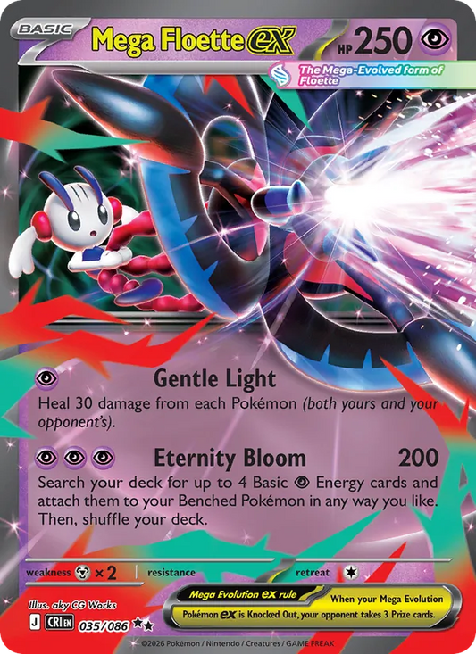 Mega Floette ex Holo 035/86 Chaos Rising Pokémon Card