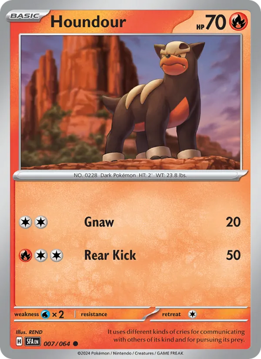 Houndour Normal 007/64 Shrouded Fable Pokémon Card