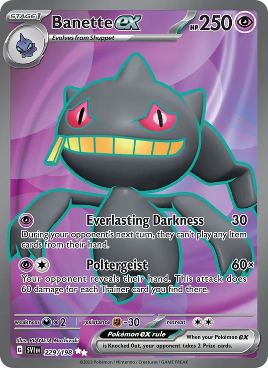 Banette ex Holo 229/198 Scarlet & Violet Pokémon Card