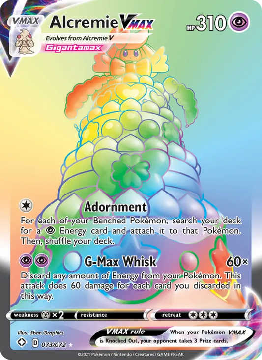 Alcremie VMAX Holo 073/72 Shining Fates Pokémon Card