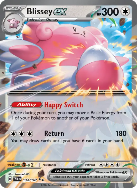 Blissey ex Holo 134/167 Twilight Masquerade Pokémon Card