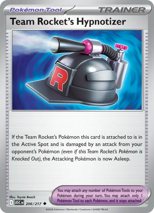 Team Rocket's Hypnotizer Reverse Holo 206/217 Ascended Heroes Pokémon Card