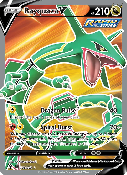 Rayquaza V Holo 193/203 Evolving Skies Pokémon Card