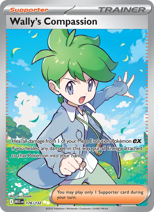 Wally's Compassion Holo 176/132 Mega Evolution Pokémon Card