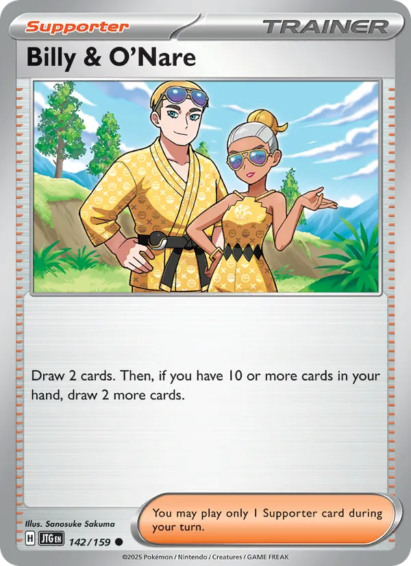 Billy & O'Nare Normal 142/159 Journey Together Pokémon Card