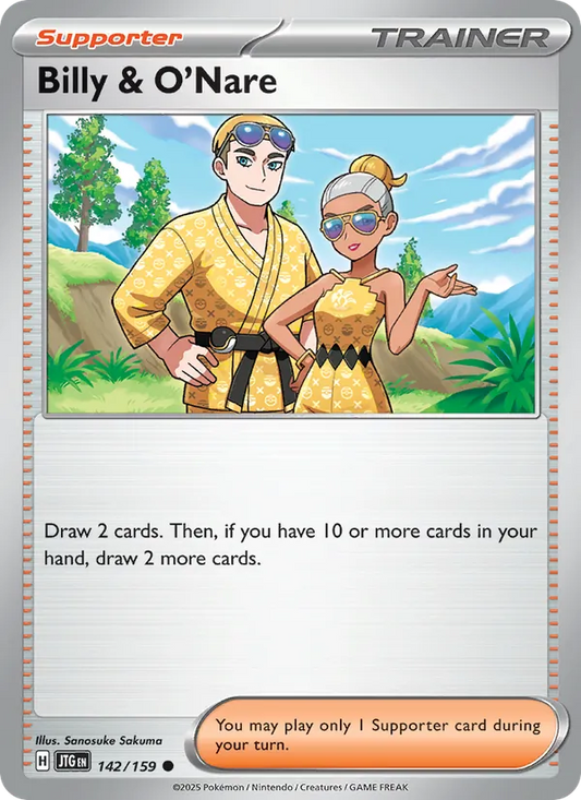 Billy & O'Nare Normal 142/159 Journey Together Pokémon Card