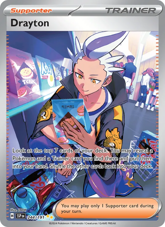 Drayton Holo 244/191 Surging Sparks Pokémon Card