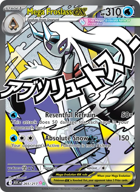 Mega Froslass ex Holo 265/217 Ascended Heroes Pokémon Card