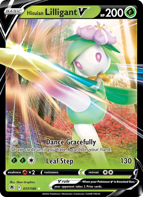 Hisuian Lilligant V Holo 017/189 Astral Radiance Pokémon Card