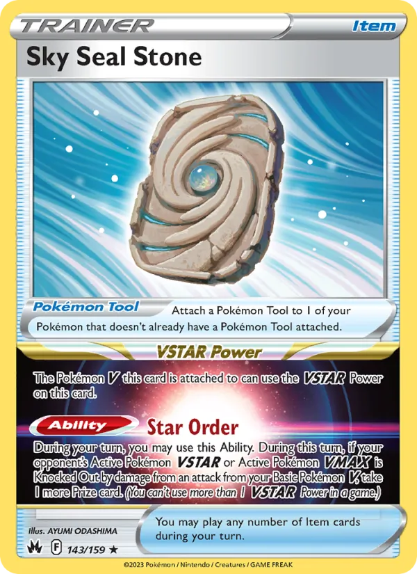 Sky Seal Stone Holo 143/159 Crown Zenith Pokémon Card