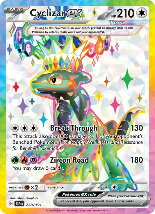 Cyclizar ex Holo 228/191 Surging Sparks Pokémon Card